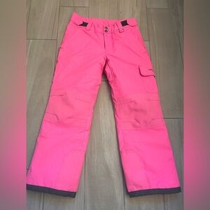 Hisea Kids Bright Pink Winter snow Pants shorts size small